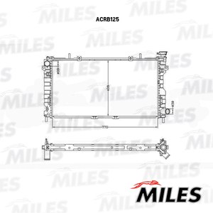 Радиатор CHRYSLER VOYAGER (00-08), DODGE CARAVAN (05-07) 2.4 MT  паяный