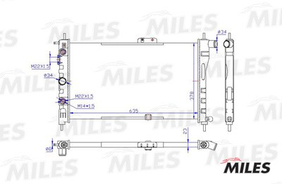 Радиатор DAEWOO NEXIA 1.5 95- МКПП Мех.сборка