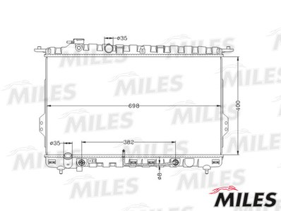 Радиатор HYUNDAI SONATA EF (98-04)/MAGENTIS (01-) 2.0/2.4/2.5/2.7 AT паяный