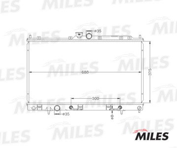 Радиатор MITSUBISHI LANCER (03-13) 1.3/1.6/2.0 паяный