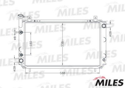 Радиатор NISSAN X-TRAIL (T31) 2007- 2.0/2.5 A/MT паяный