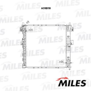 Радиатор SSANGYONG ACTYON 06-  2.0-2.3 паяный
