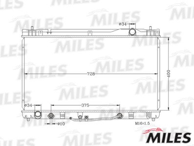Радиатор TOYOTA CAMRY (01- ) 3.0 AT паяный