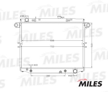 Радиатор TOYOTA LAND CRUISER 100 (98-08) 4.7 паяный