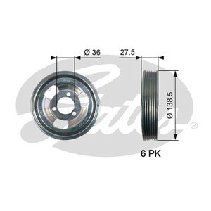 Шкив коленвала BMW/MINI/PEUGEOT/CITROEN 1.4/1.6 06-