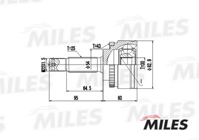 ШРУС MITSUBISHI COLT 1.6 96-05 нар. (ABS)