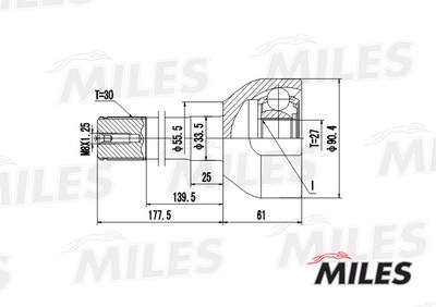 ШРУС TOYOTA LAND CRUISER/HILUX 2.0-4.2 84- нар.