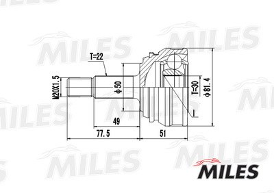 ШРУС VW G1/CADDY 1.1-1.8 77-92 нар.