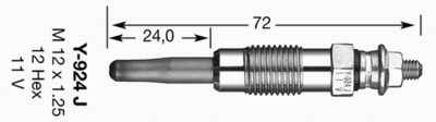 Свеча накала D-Power 1 Y-924J