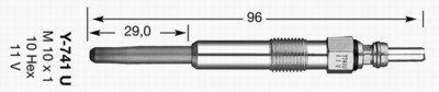 Свеча накала D-Power 20 Y-741U