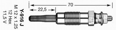 Свеча накала D-Power 6 Y-916J