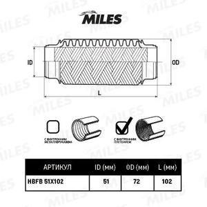 Труба гофрированная универсальная 51X102