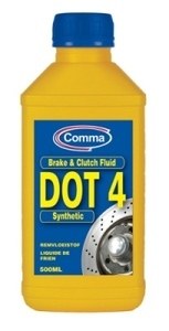 Жидкость тормозная COMMA 0,5л DOT 4 Brake Fluid