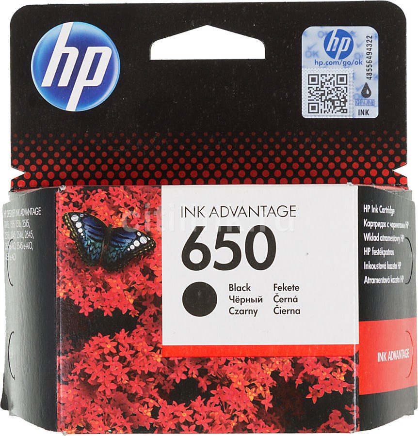 Картридж HP CZ101AE № 650 черный