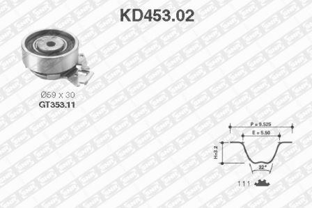 Комплект ремня ГРМ Авео 1,2 SNR KD45302