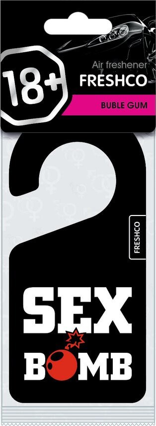 Ароматизатор подвесной картонный 18+ Бабл-гам