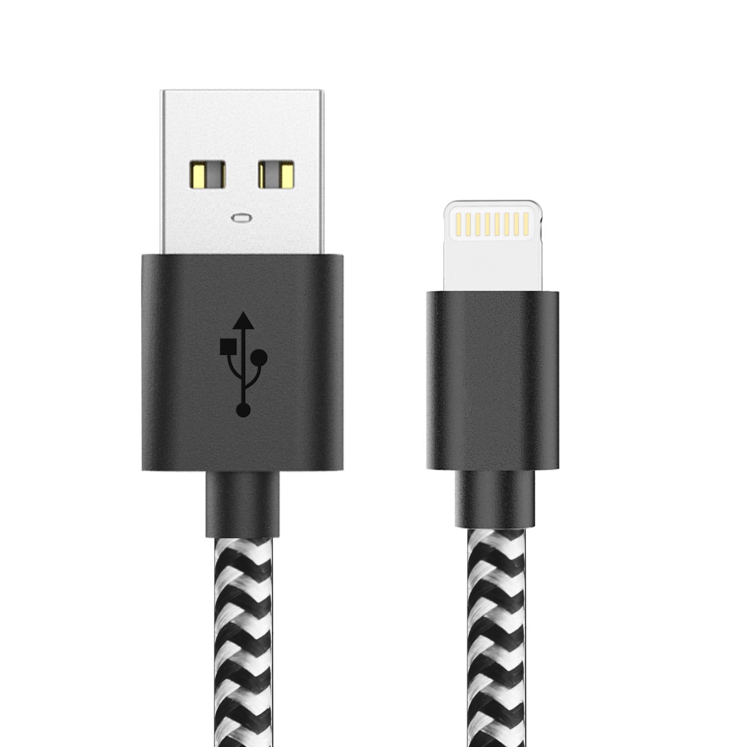 Кабель USB-Lightning магнитный черный 1м CBM980-U8-10B WIIIX