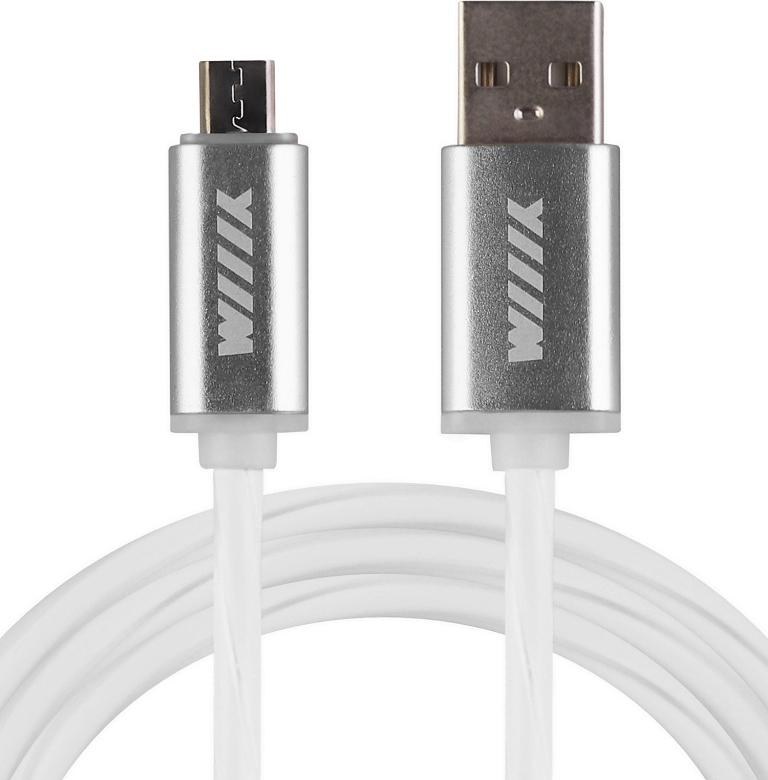 Кабель USB-микро белый 1м WIIIX