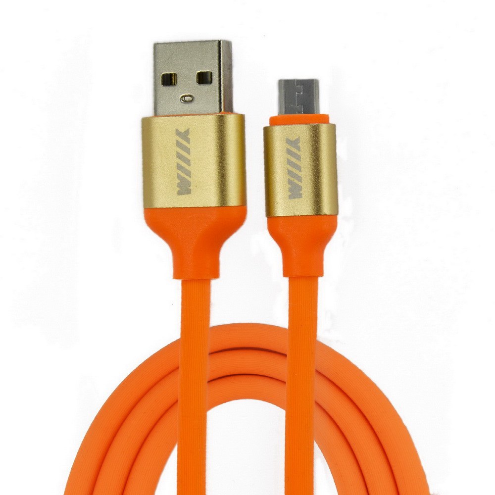 Кабель USB-микро оранжевый 1м WIIIX