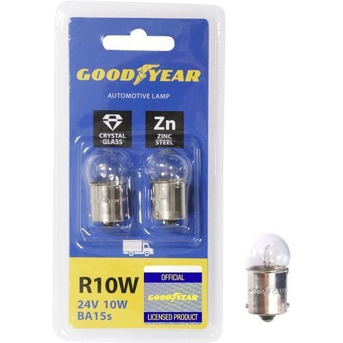 Лампа накаливания автомобильная Goodyear R10W 24V 10W BA15s (блистер: к-т 2шт.)
