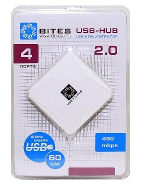 5BITES HB24-202WH 4*USB2.0 / USB 60CM / WHITE