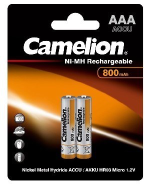 CAMELION (3674) AAA- 800mAh Ni-Mh BL-2 (NH-AAA800BP2, аккумулятор,1.2В)