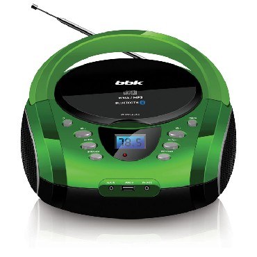 Аудиомагнитолы BBK BX165BT черный/зеленый