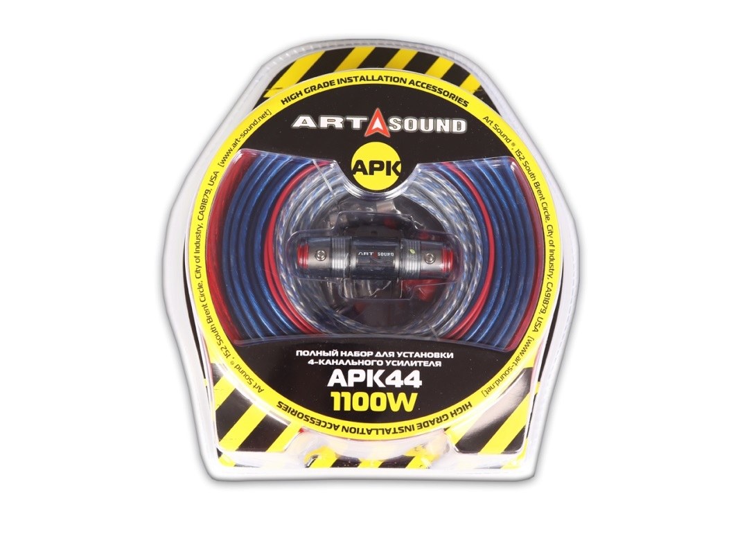 ART SOUND ACCESSORIES APK44 установочный набор 4 AWG 4-кан усилитель до 1100 Ватт CCA