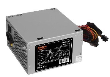 EXEGATE 500W UNS500, ATX, 12cm fan, 24p+4p, 6/8p PCI-E, 3*SATA, 2 (ES261569RUS)