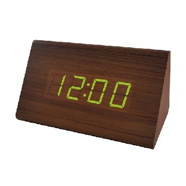Часы будильник PERFEO (PF_A4200) TRIGONAL PF-S711T коричневый/зеленый