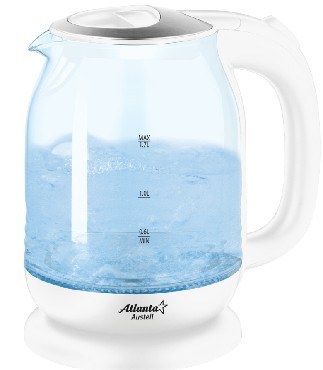 Чайник электрический ATLANTA ATH-2469 стекло белый