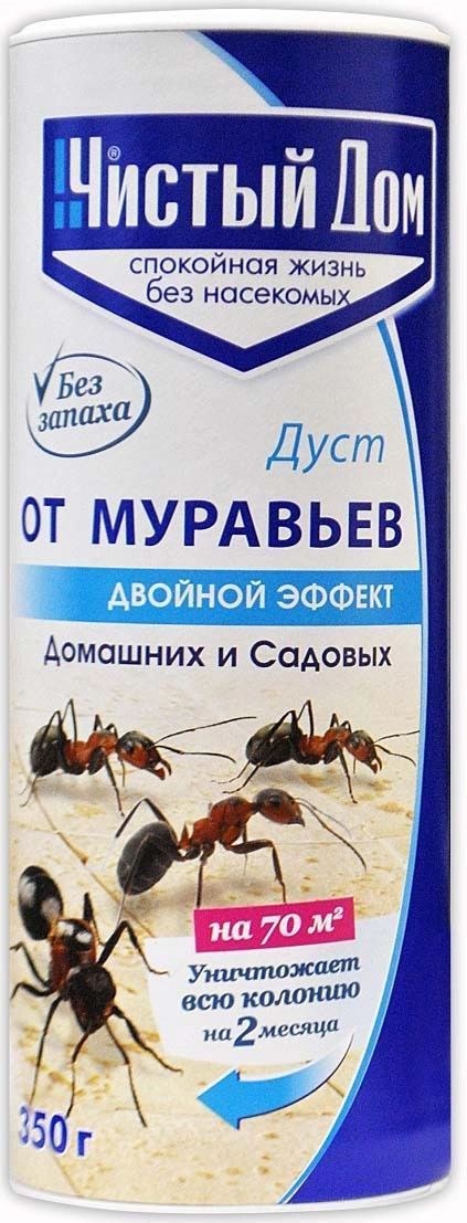 ЧИСТЫЙ ДОМ Дуст от муравьев без запаха, туба 350г