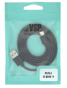 BORASCO Дата-кабель USB - microUSB 1М черный (37339)