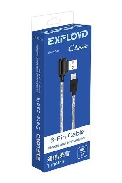 EXPLOYD EX-K-519 Дата-кабель USB - 8 Pin 1М Classic круглый серый