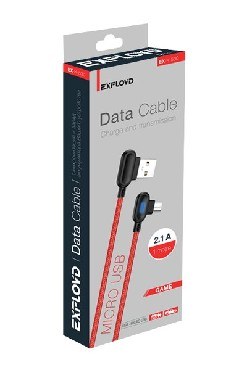 EXPLOYD EX-К-530 Дата-кабель USB - microUSB 1М GAME круглый красный