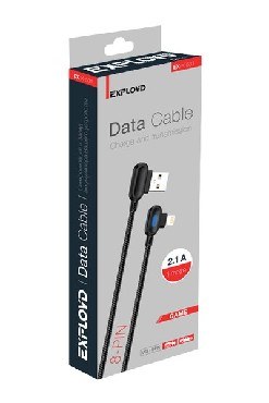 EXPLOYD EX-К-531 USB - 8 Pin круглый чёрный 1М серия Game Дата-кабель
