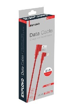 EXPLOYD EX-К-542 USB - 8 Pin круглый красный 1М серия Game Дата-кабель