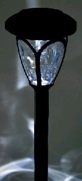 INBLOOM Фонарь садовый на солн. батарее, пластик, 9,5x39см 185-019