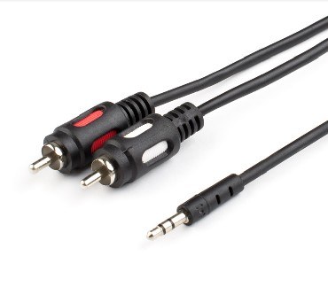 ATCOM (АТ0707) кабель Audio DC3.5 - > 2RCA mini-jack(M) - > 2 тюльпана (M) 1,8 м (5)