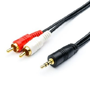 ATCOM (АТ0708) кабель Audio DC3.5 - > 2RCA mini-jack(M) - > 2 тюльпана (M) 3,0 м (5)