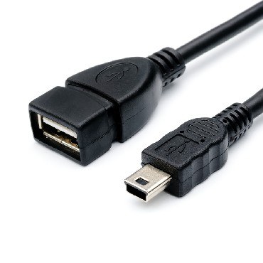 ATCOM (АТ2821) кабель USB2.0 AF ( мini-B 5P OTG) - 0.8 м (10)