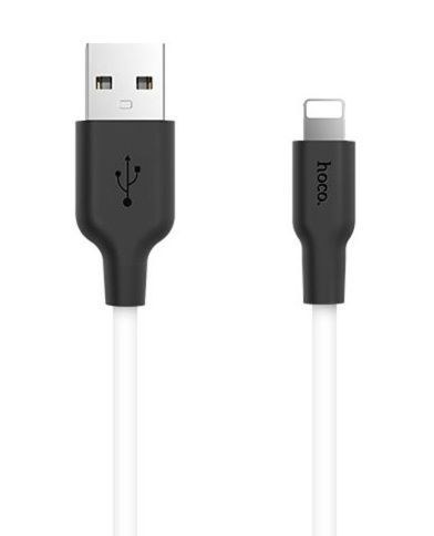 HOCO (6957531071365) X21 USB-8 Pin 2.0A 1.0m силикон белый/черный