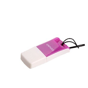 Кардридер EXPLOYD EX-AD-263 microSD USB 2.0 пластик фиолетовый Кардридер