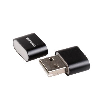 Кардридер EXPLOYD EX-AD-266 microSD USB 2.0 алюминий черный Кардридер
