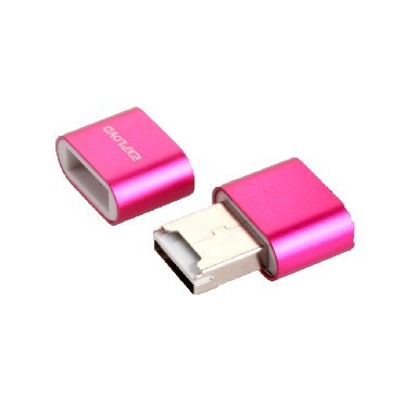 Кардридер EXPLOYD EX-AD-267 microSD USB 2.0 алюминий розовый Кардридер