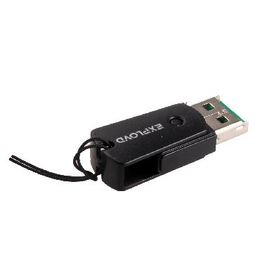 Кардридер EXPLOYD EX-AD-304 microSD - micro USB USB 2.0 OTG пластик черный Кардридер