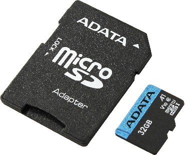A-DATA MicroSDHC 128GB Class10 UHS-I A1 100/25 MB/S + адаптер (AUSDX128GUICL10A1-RA1)