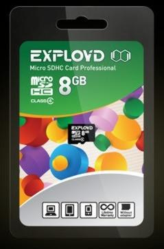 EXPLOYD MicroSDHC 8GB Class4 - б/а