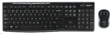 Клавиатура + мышь LOGITECH MK270 black Комплект кл-ра+мышь беспров. (USB, 112+8 клавиш, Multimedia) (920-004518)