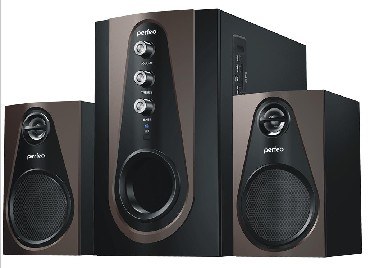 Компьютерная акустика PERFEO PF-103-BT SCENIC 2.1 20Вт+2х5 Вт/FM/USB/SD/BT черно-коричневый